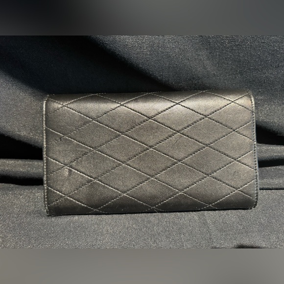 Saint Laurent Flap Quilted Lambskin Wallet Black - Picture 5 of 6